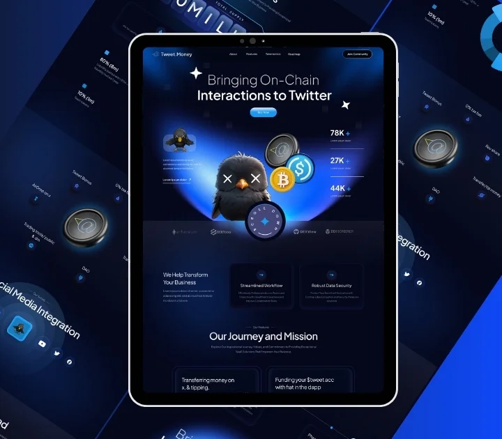Tweet Money Modern Landing Page