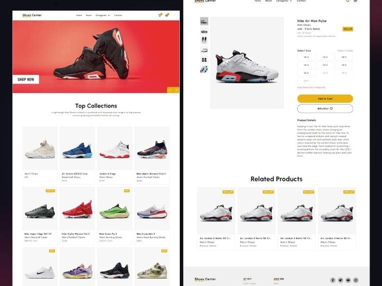 Fully Responsive Shoes Website