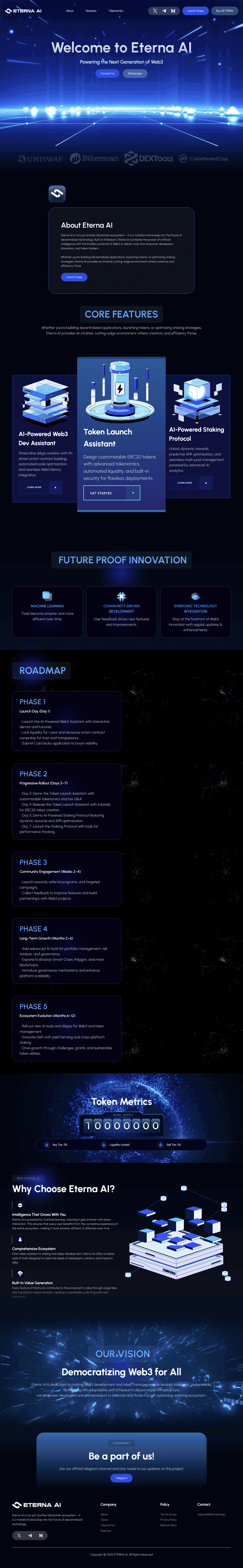 Eterna AI Landing Page