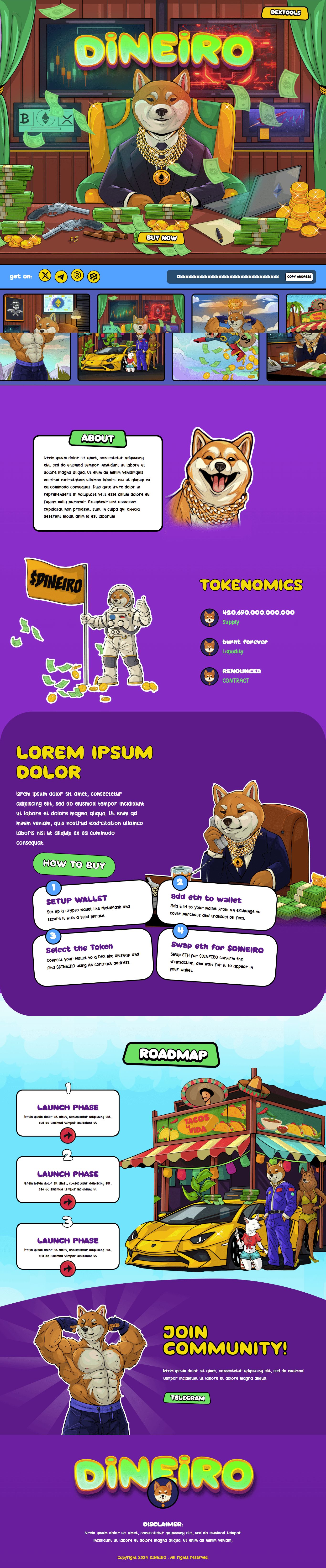 DINEIRO Meme Website