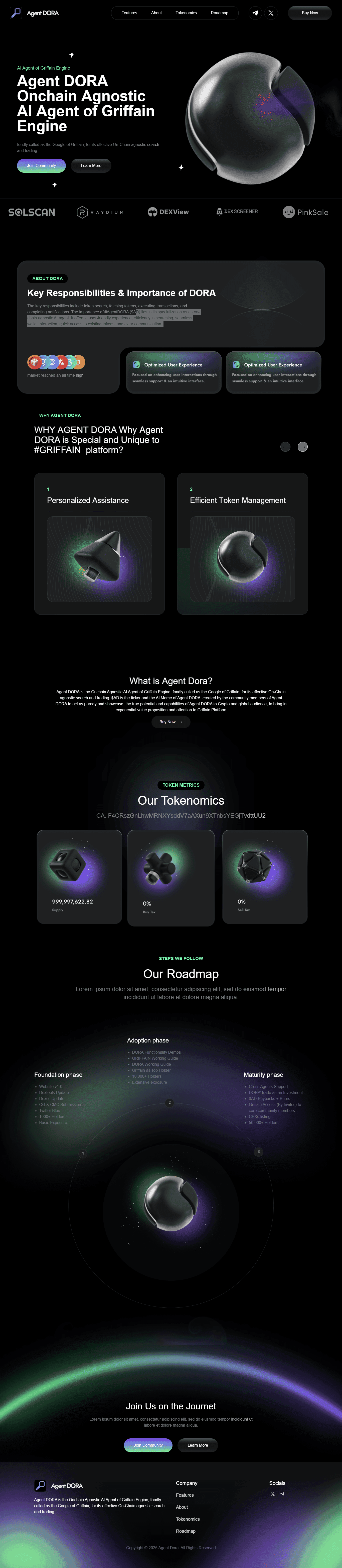 Agent DORA Landing Page
